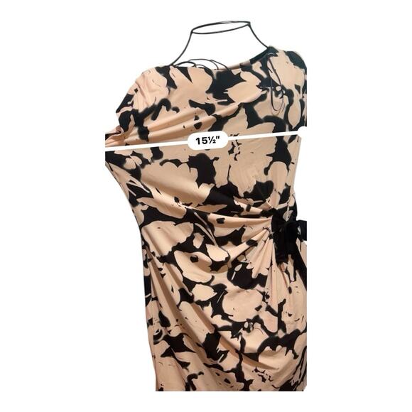 Taylor Maternity Pea in the Pod Dress Size Small Tan and Black Cap Sleeves - Picture 4 of 10